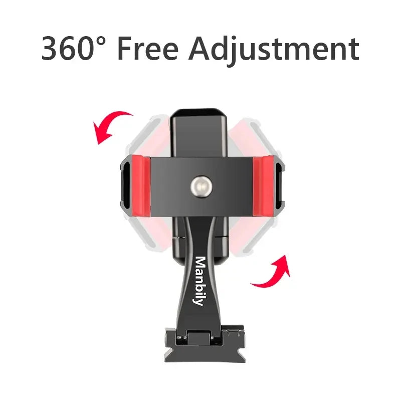360° Dual Phone Holder Clip – Cold Shoe & Tripod Mount Core Cartel