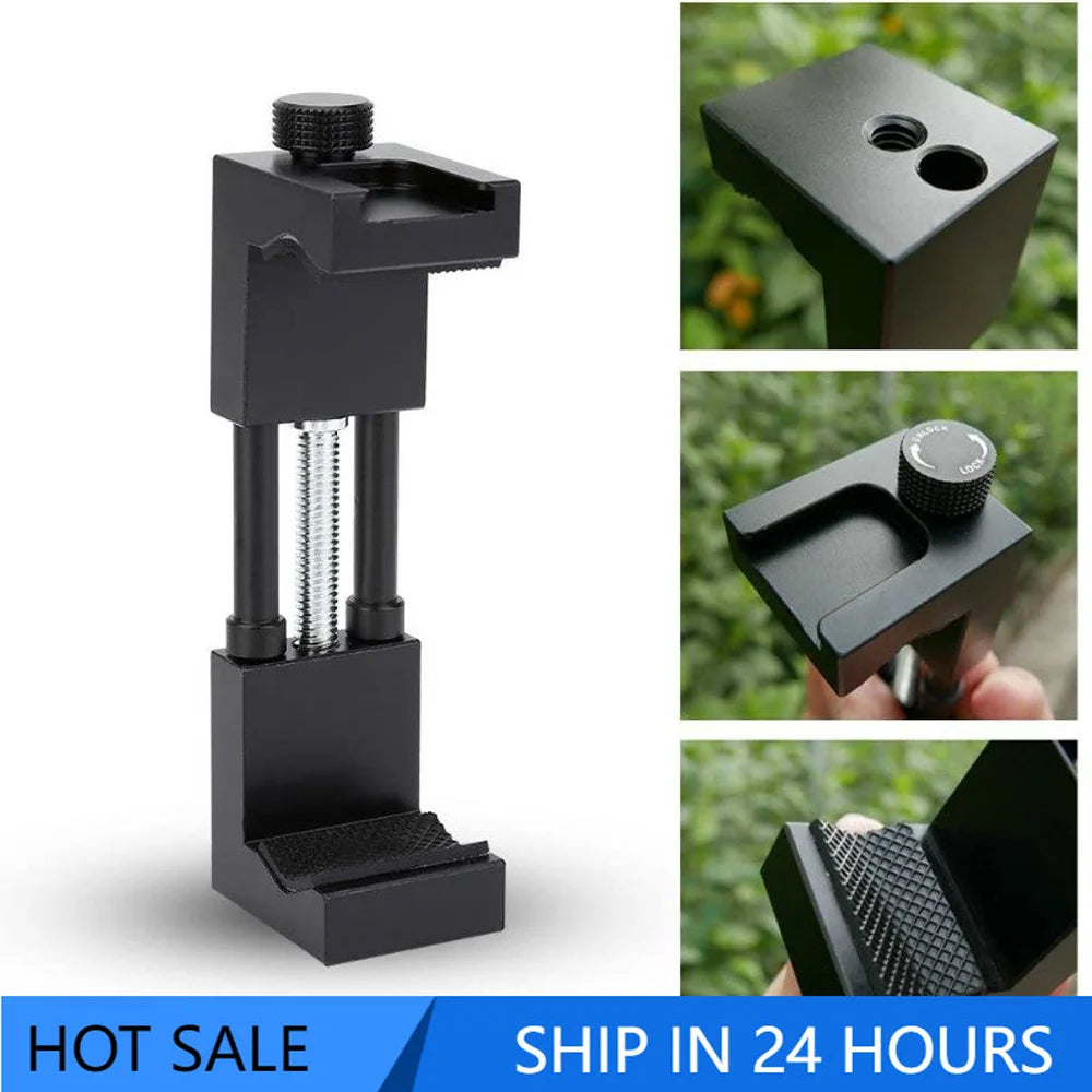 Aluminum Phone Clamp Mount – Cold Shoe Tripod Adapter Core Cartel