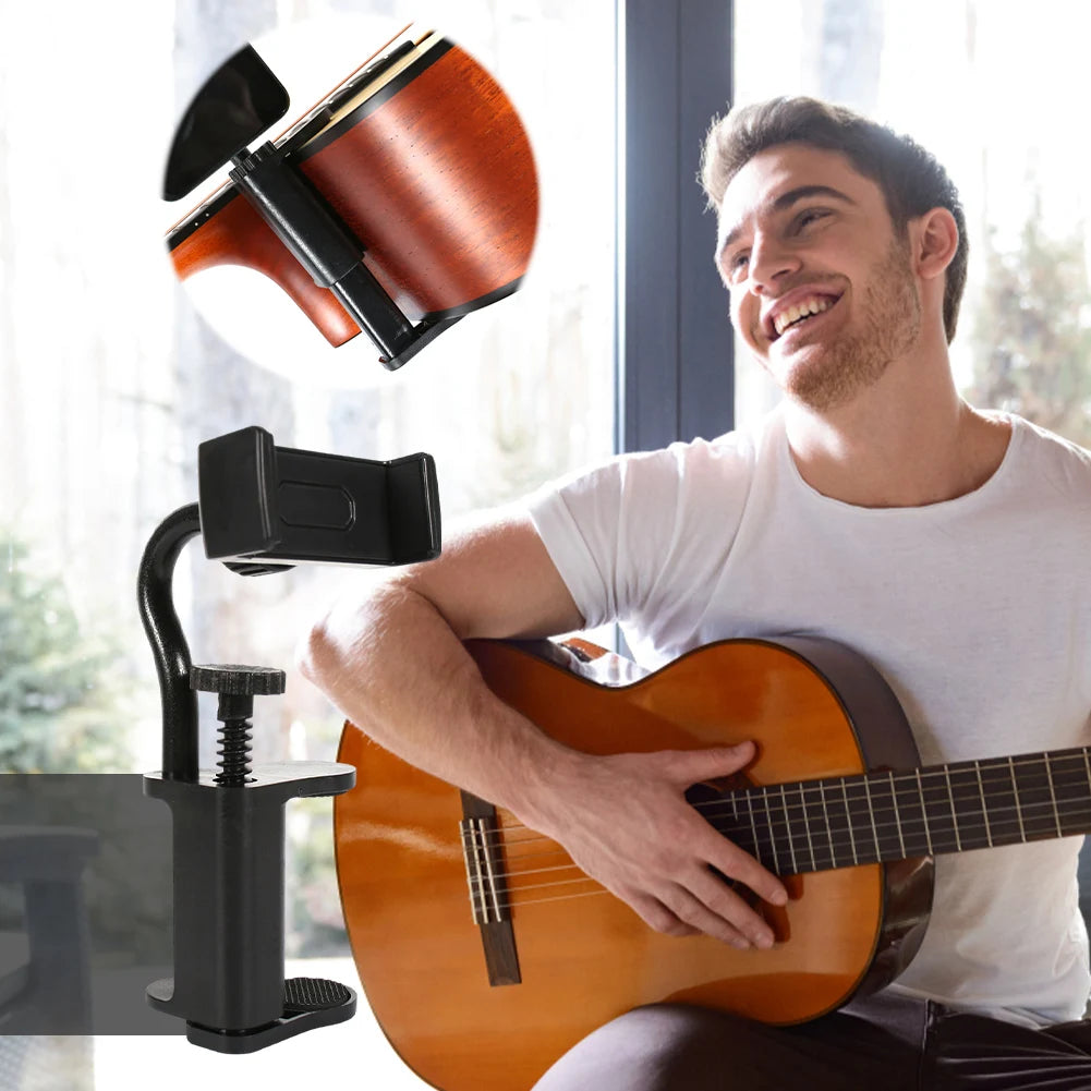 Guitar Phone Holder – Adjustable Hands-Free Recording Clamp Core Cartel