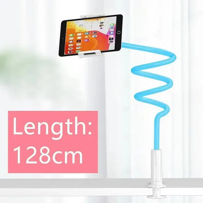 128Cm Phone Holder Stand Lazy Bracket Headrest Bed 360 Flexible Long Arms Clamp Mount for Iphone Samsung and 3.5~6.7" Device