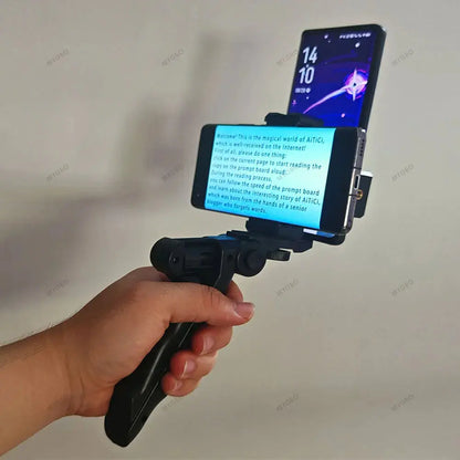 Phone Teleprompter Clip – Desktop & Handheld Stand Core Cartel