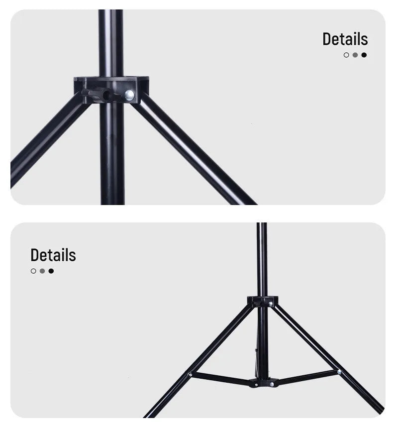 Close-up details of Desktop Phone Tripod Stand construction and stability features.