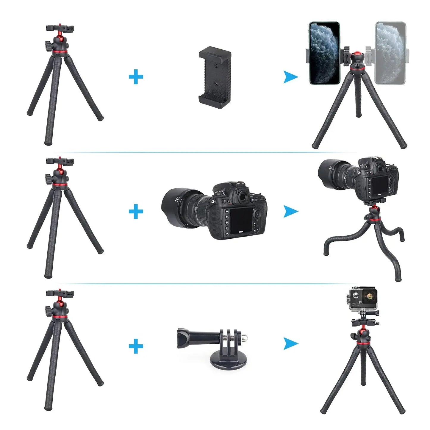 Flexible Octopus Tripod for Phone & Camera – DT45 Stand Core Cartel