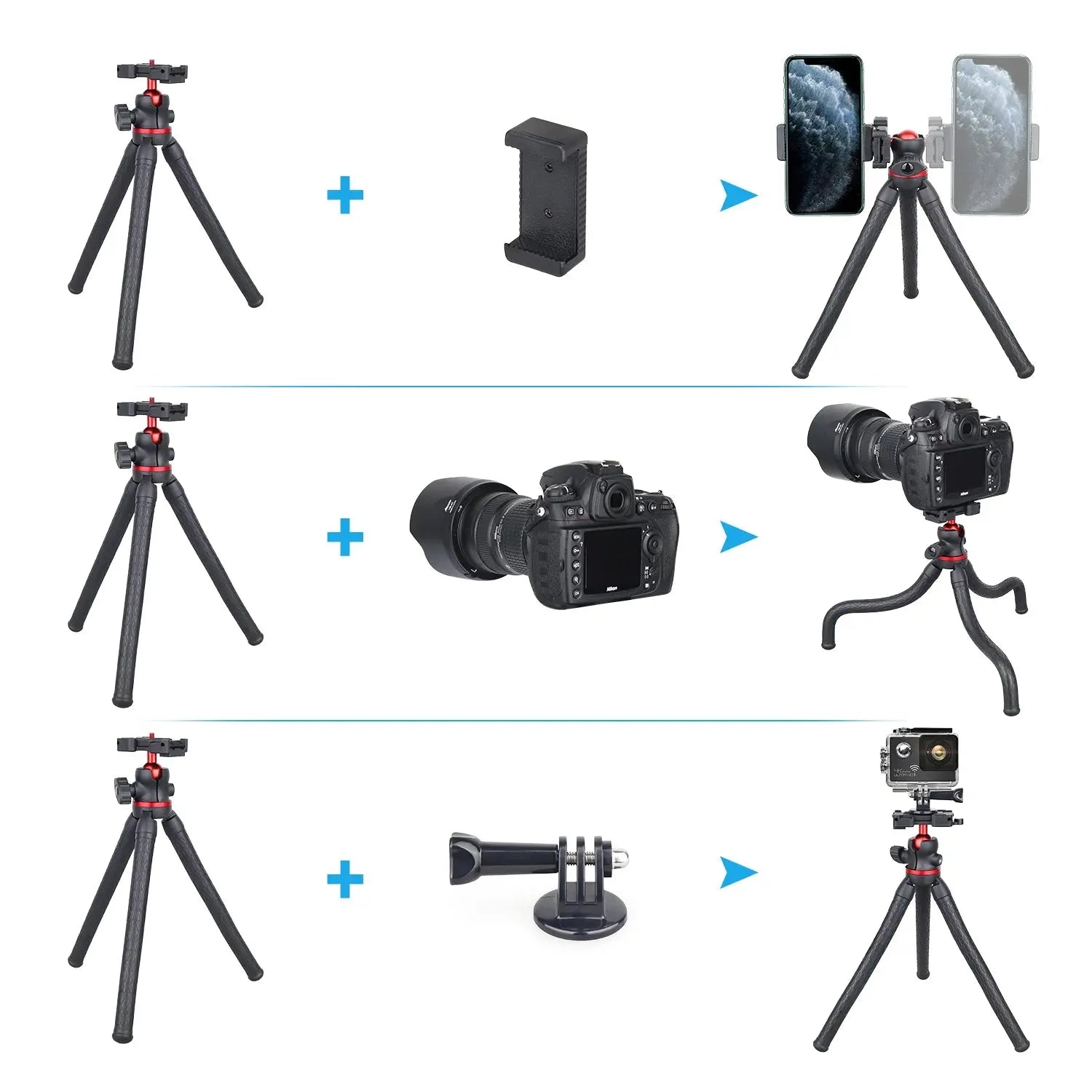 Flexible Octopus Tripod for Phone & Camera – DT45 Stand Core Cartel