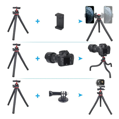 Flexible Octopus Tripod for Phone & Camera – DT45 Stand Core Cartel