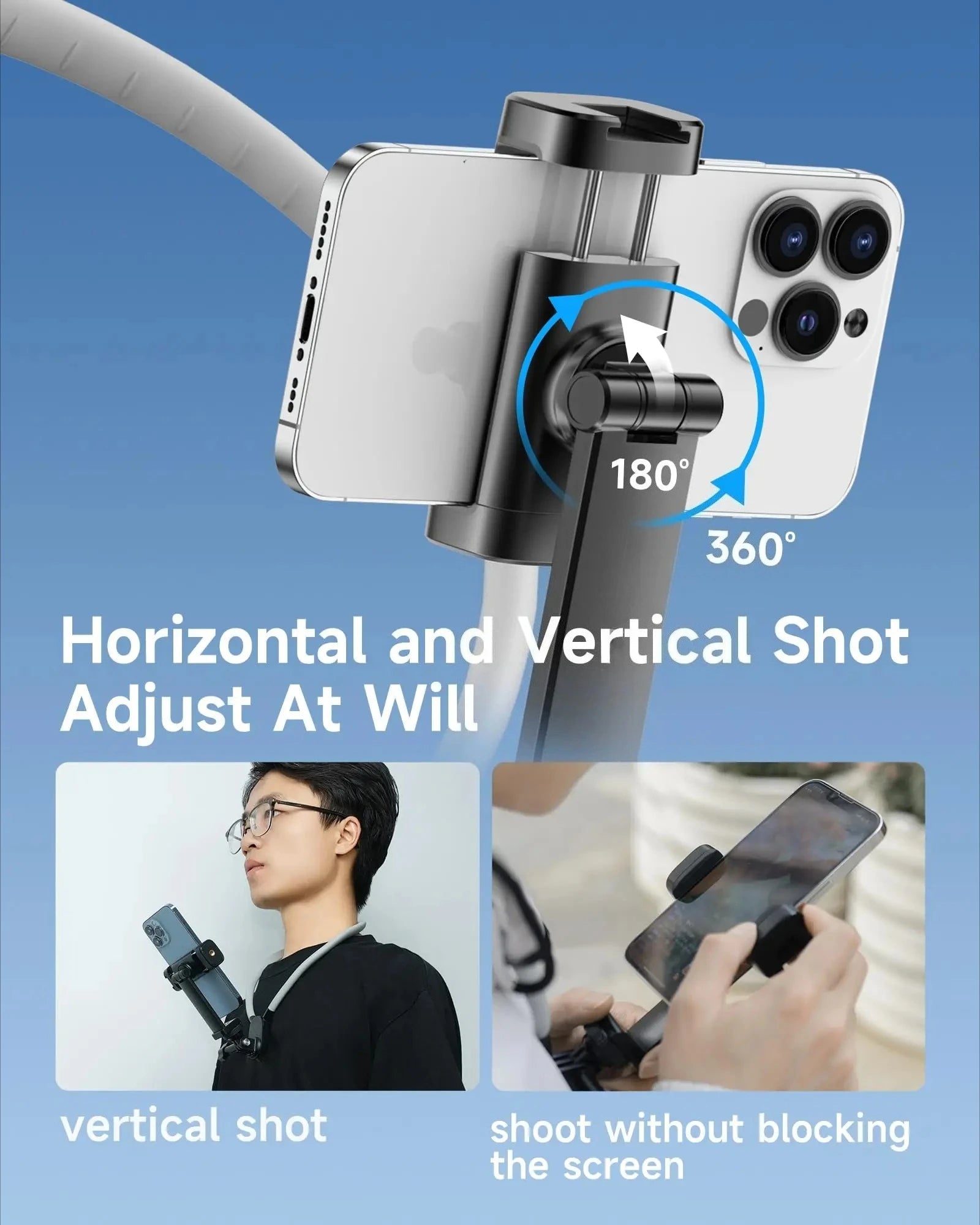 Neck Phone Holder for iPhone – POV Vlog Recording Stand Core Cartel