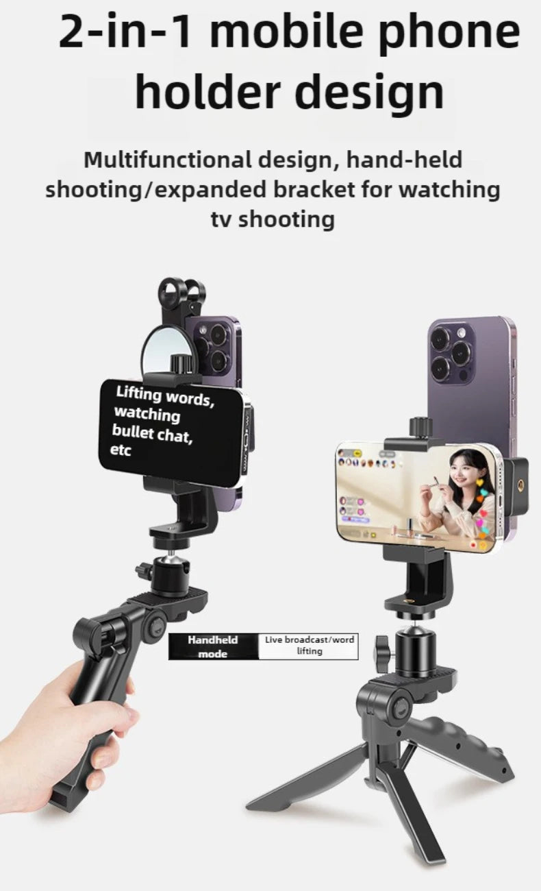 Phone Teleprompter Clip Stand – Live Broadcast & Recording Core Cartel