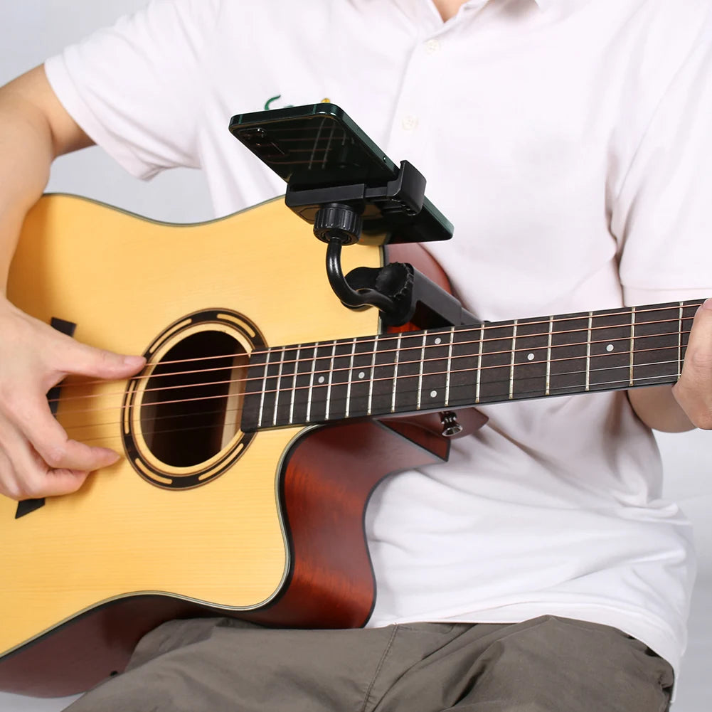 Guitar Phone Holder – Adjustable Hands-Free Recording Clamp Core Cartel