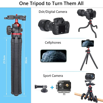 Flexible Octopus Tripod for Phone & Camera – DT45 Stand Core Cartel