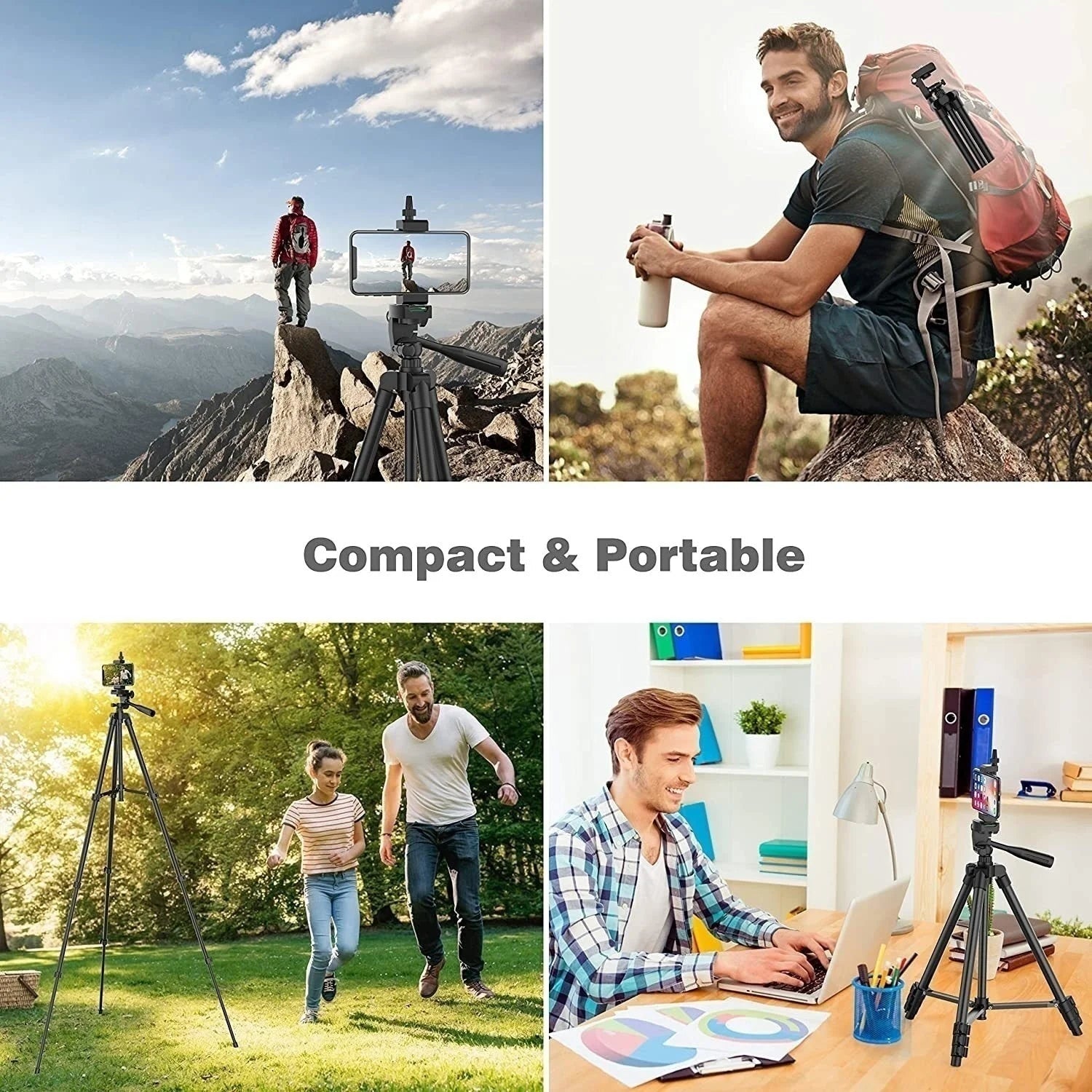 102cm Phone Tripod Stand with Bluetooth Remote – Adjustable Holder Core Cartel