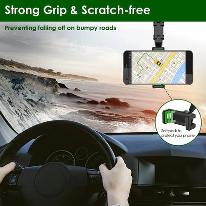 360° Rearview Mirror Phone Holder – Adjustable Car Mount Core Cartel
