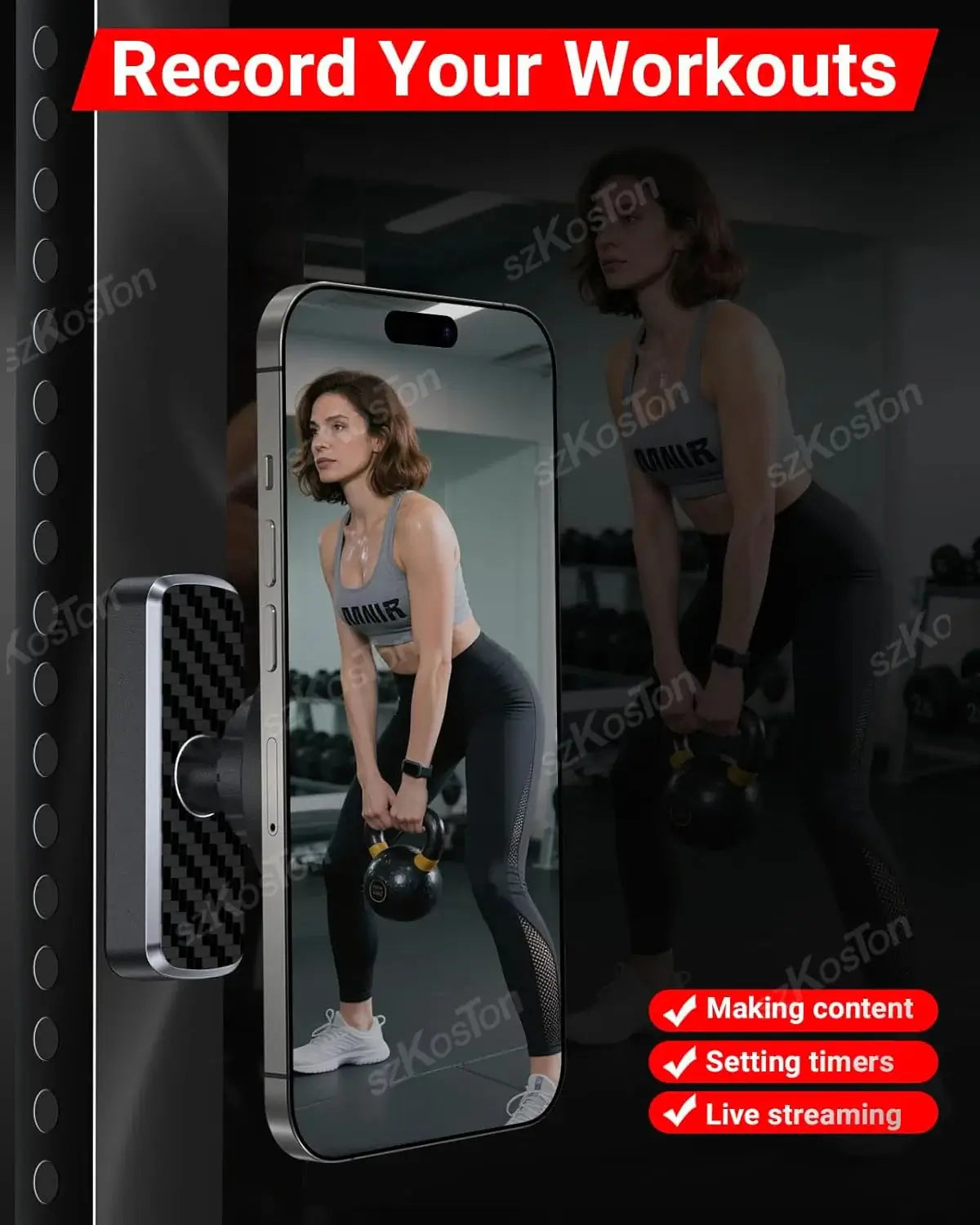 Magnetic Phone Holder for Gym – Adjustable iPhone Stand Core Cartel