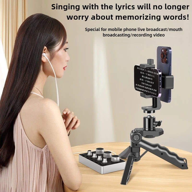 Phone Teleprompter Clip Stand – Live Broadcast & Recording Core Cartel