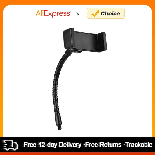 Foldable Phone Clamp Holder – 1/4” Screw Mount Stand Core Cartel