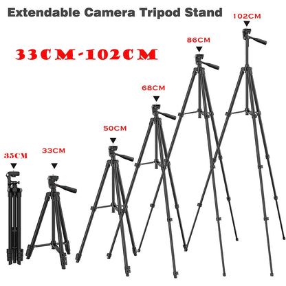 102cm Phone Tripod Stand with Bluetooth Remote – Adjustable Holder Core Cartel