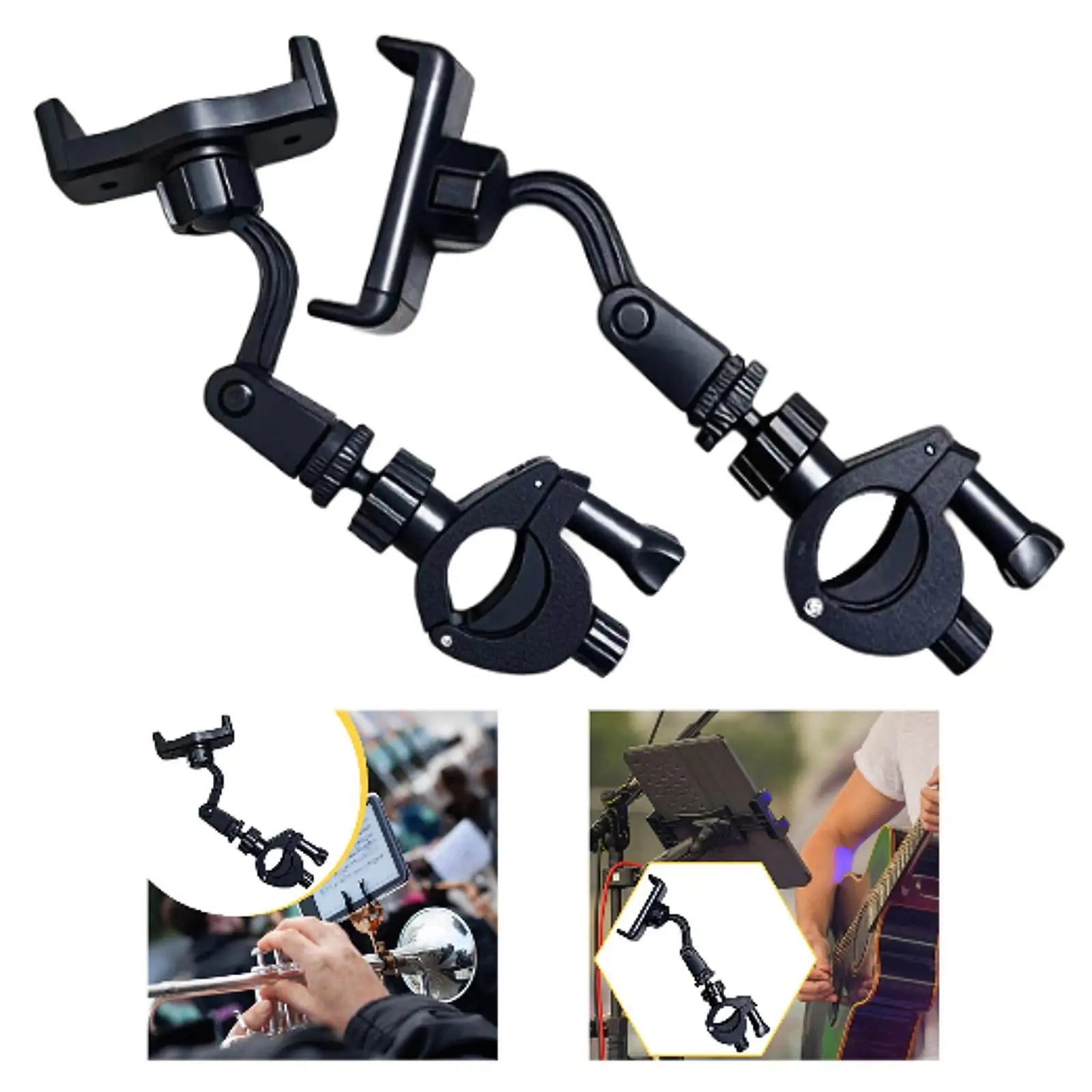 Music Lyre Phone Holder Clip – Adjustable Performance Mount Core Cartel