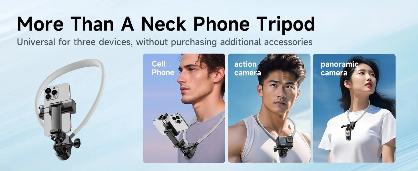 Neck Phone Holder for iPhone – POV Vlog Recording Stand Core Cartel