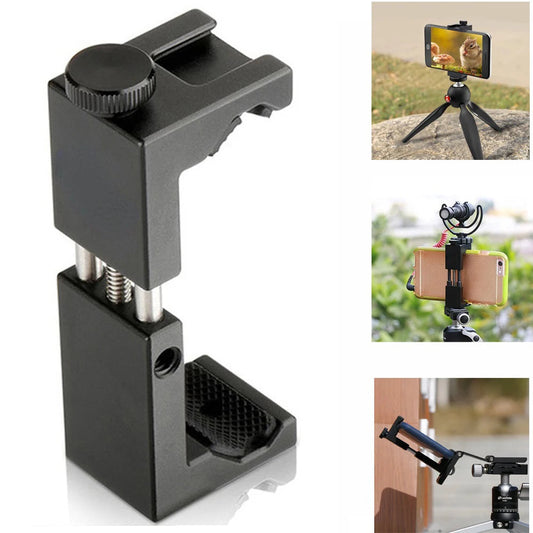 Aluminum Phone Clamp Mount – Cold Shoe Tripod Adapter Core Cartel