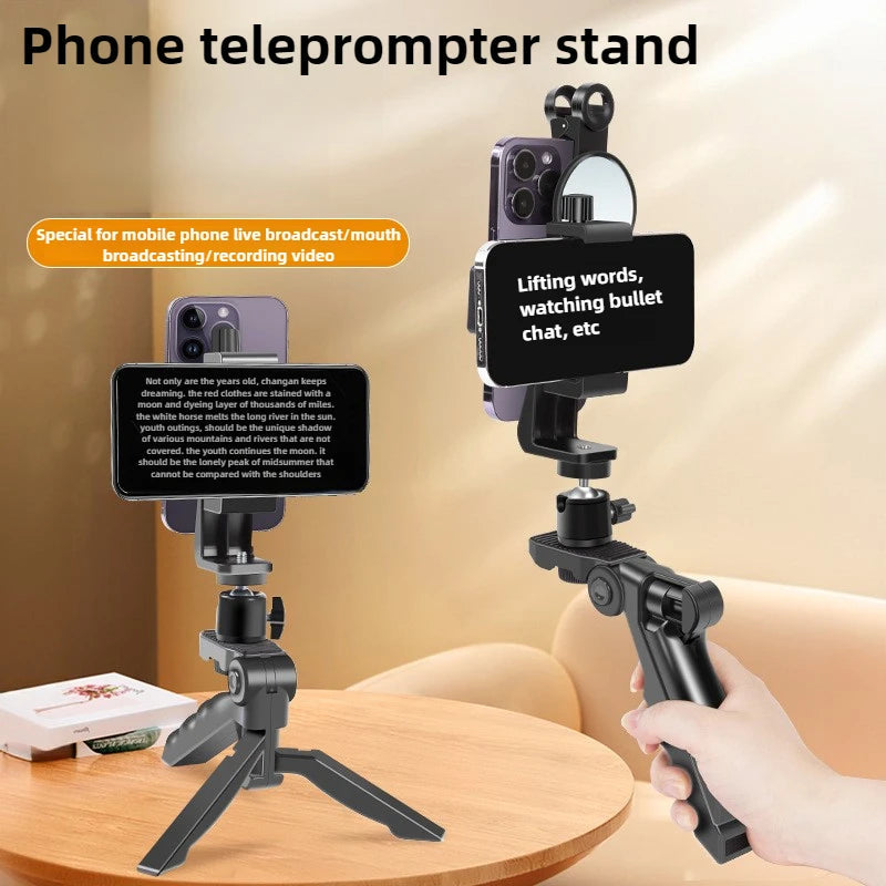Phone Teleprompter Clip Stand – Live Broadcast & Recording Core Cartel