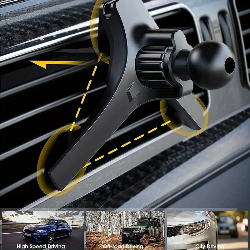 Car Air Vent Phone Holder – 17mm Ball Head Clip Mount Core Cartel