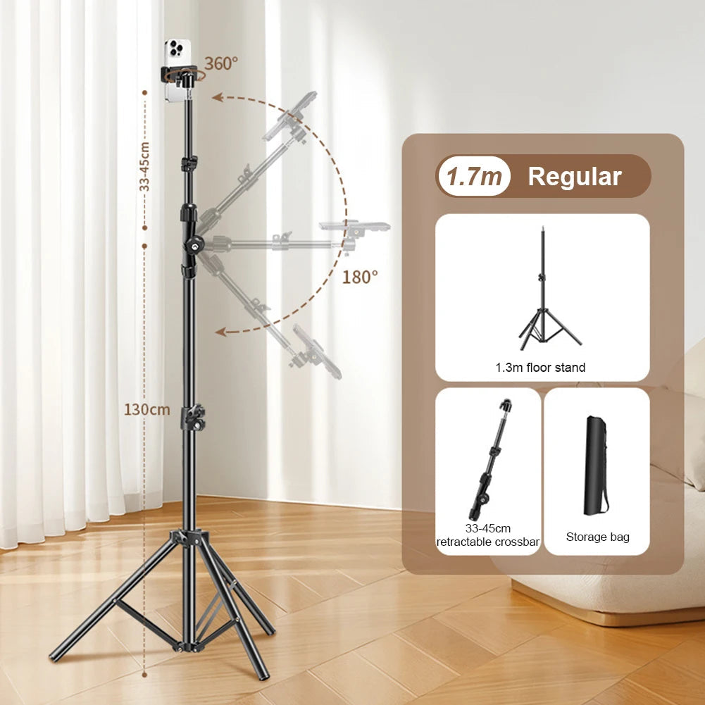 Adjustable Floor Tablet Tripod Stand – Aluminum Alloy Holder Core Cartel